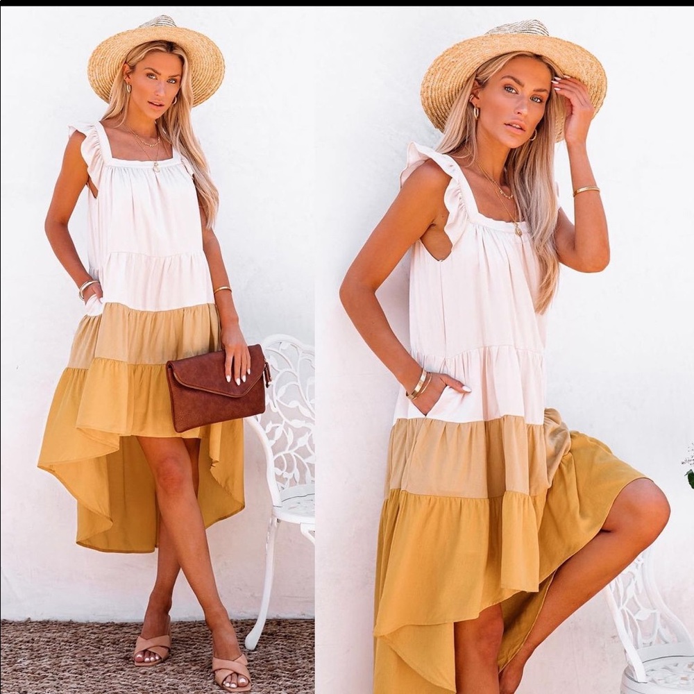Vici High/Low Maxi Dress NWTGS